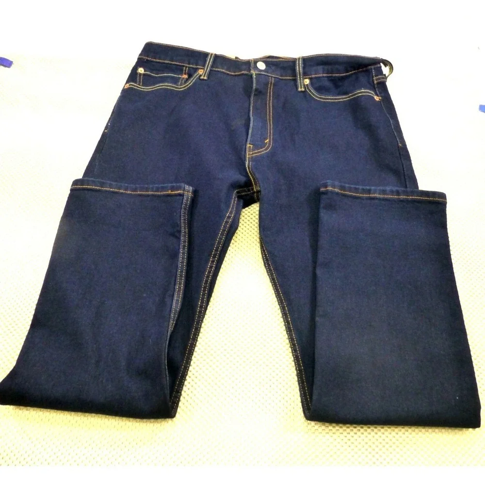 Levis 513 Slim Straight Jeans 36x30 Dark Wash Denim Mens Pants New With Tags